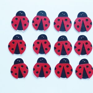 Coccinelles Papercraft Embellissements Insectes Scrapbooking Ephémères Coccinelles Fabrication de cartes Toppers Décorations pour cartes Fournitures créatives