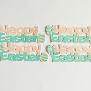 Sentimenti di buona Pasqua Carta da parati Uova di Pasqua Abbellimenti Scrapbooking Effimera Creazione di biglietti Topper Decorazioni per diari Forniture per l'artigianato