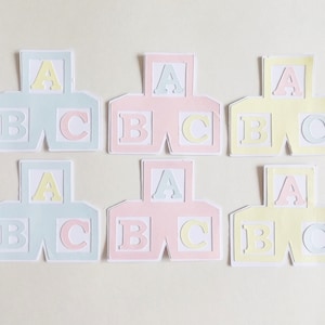 Bausteine Papercraft Verschönerungen neue Baby Scrapbooking Ephemera Baby-Spielzeug Kartenherstellung Topper Dekorationen Karte Bastelbedarf