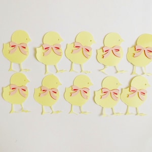 Poussins printaniers Créations en papier Poulets embellissements Scrapbooking animalier Pâques Fabrication de cartes Toppers Décorations Jornalling Fournitures créatives
