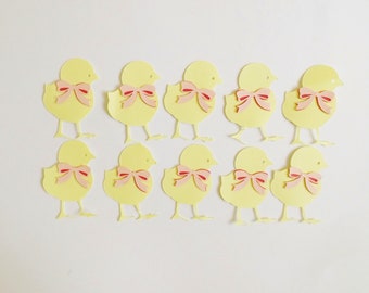 Spring Chicks Papercrafts Baby Chickens Embellishments Animal Scrapbooking Easter Card Making Toppers Craft Supplies