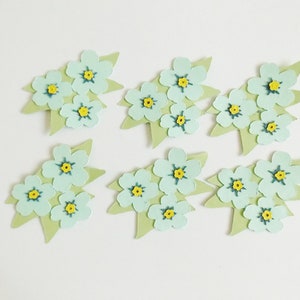 Fleurs bleues Papercraft Embellissements Plantes Scrapbooking Éphémères Floral Jardin Décorations pour cartes Journal Décoration Accents Fournitures créatives