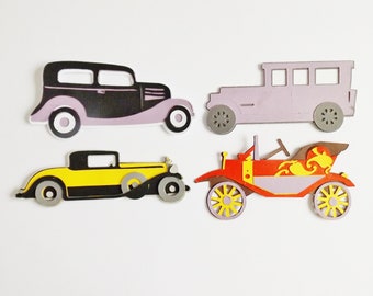 Vintage-Autos, Papierbastel-Verzierungen, Transportmittel, Scrapbooking-Ephemera, Kartenbastel-Topper, Tagebuchdekorationen