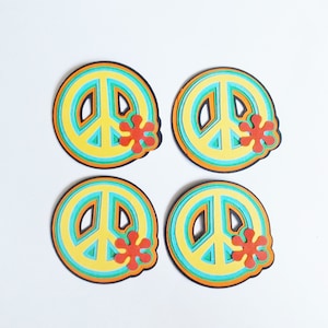 Simboli di pace Festival Carta artigianale Abbellimenti Retro Scrapbooking Emphera Creazione di biglietti Toppers Decorazioni per diari Forniture artigianali