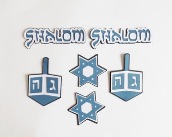 Jewish Symbols Papercraft Embellishments Shalom Scrapbooking Ephemera  Card Making Toppers Card Gift Decorations Craft Supplies