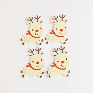 Vacanze Natale Renne Carta Artigianato Abbellimenti Carino Stagionale Scrapbook Effimere Creazione di Biglietti Toppers Forniture Artigianali
