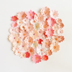 Flores mistas Enfeites de papel Scrapbooking Ephemera Fazendo cartões Toppers Acentos florais Decorações Suprimentos para artesanato com cartões