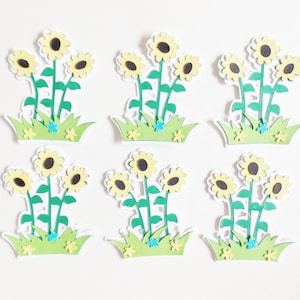 Sunflowers Plants Papercraft Embellishments Floral Card Making Toppers Scrapbooking Emphera Journal Decorations Craft Supplies