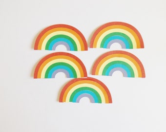 Rainbows Papercraft Embellishments Weather Rainbow Scrapbook Ephemera Card Making Toppers Accent Decorations Craft Supplies