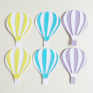 Heißluftballons Papierkunst Verzierungen Reise Scrapbooking Ephemera Kartenherstellung Topper Karte Journaling Dekorationen Bastelbedarf