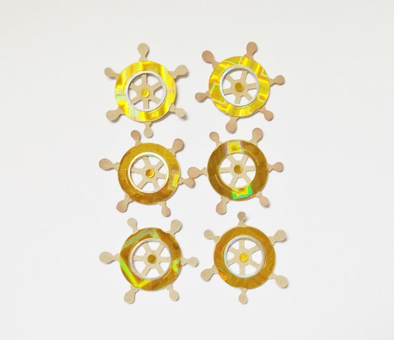 Ships Wheel Nautical Embellishments Scrapbooking Card Making Etsy