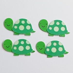 Tortoises Papercraft Embellishments Animals Scrapbooking Ephemera Turtles Die Cut Card Making Toppers Card Decorations Craft Supplies