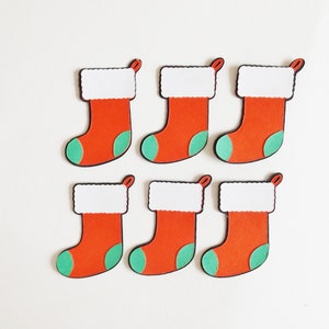 Christmas Decoration For Cards Holiday Papercraft Stockings Embellishments Seasonal Scrapbook Ephemera Card Making Toppers Craft Supplies