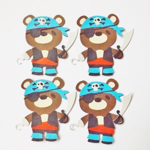 Marins Ours en peluche Papercaft Embellissements Pirates Scrapbooking Ephémères Fabrication de cartes Toppers Décorations pour enfants Fournitures pour travaux manuels