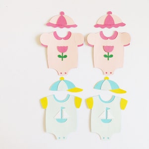 Nuevos conjuntos para bebés Adornos de papel Ropa para bebés para niños y niñas Scrapbooking Efímeras Adornos para tarjetas Decoraciones para tarjetas Suministros para manualidades