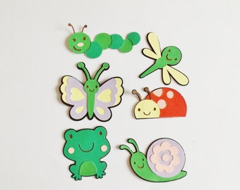 Pond Creatures Papercraft Embellishments Insects Scrapbook Ephemera Animal Card Making Toppers Accent Decorations Craft Supplies