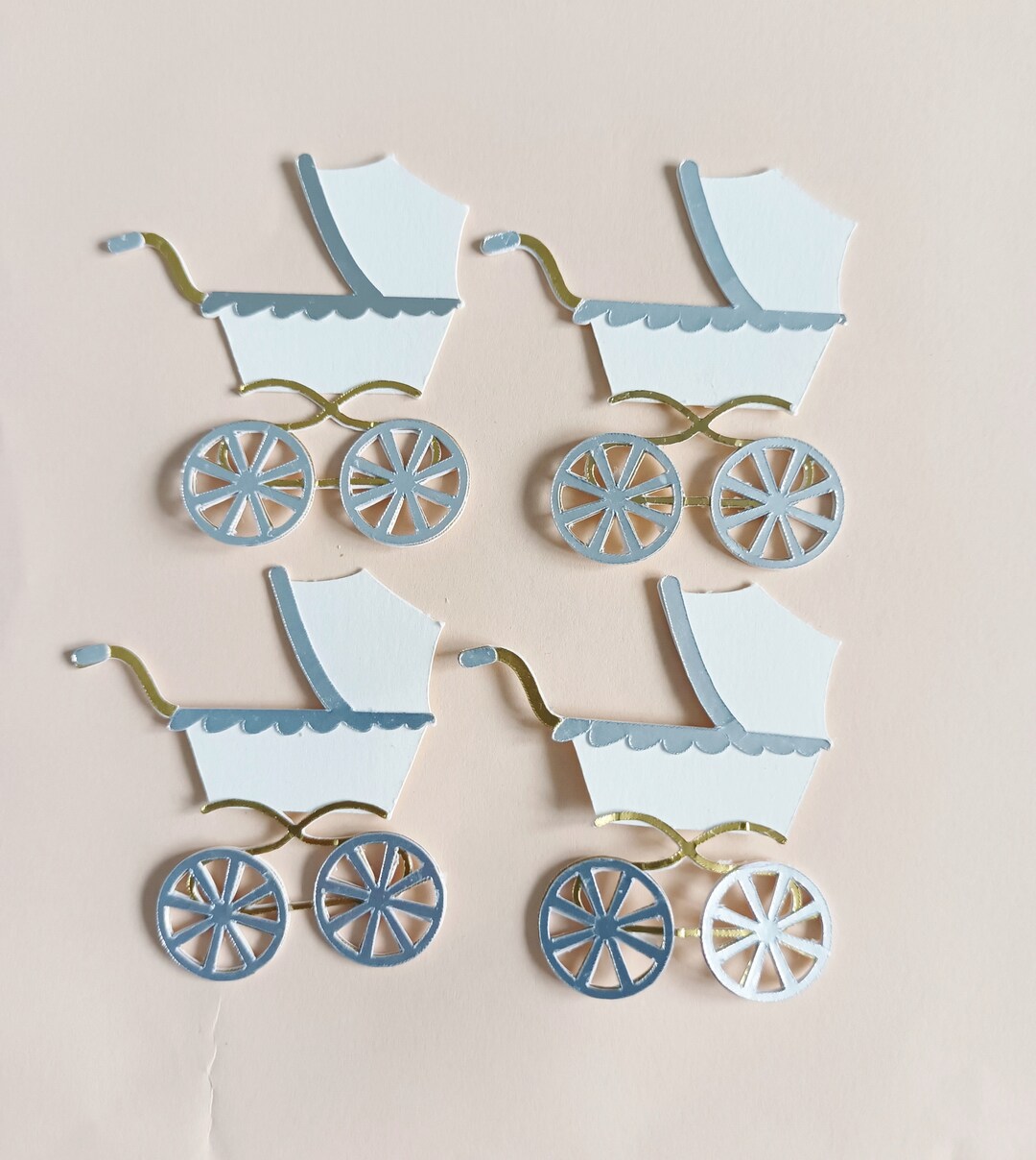 Baby Stroller Papercraft Embellishments Vintage Pram Scrapbook Ephemera ...