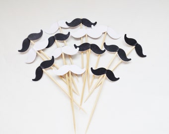 Moustaches Cupcake Picks Cake Toppers Bake Embellishments Men's Party Decorations Baking Decorative Cake Craft Supplies