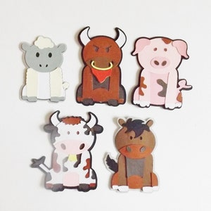Adornos de papel para manualidades con animales de granja, álbumes de recortes campestres, efímeras, diarios, adornos para tarjetas, suministros para manualidades