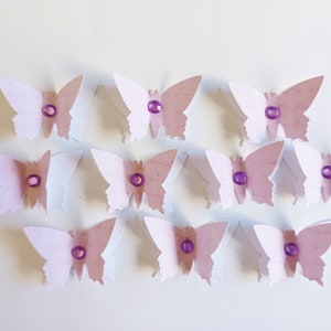Papillon lilas Papercraft embellissements papillons Scrapbooking éphémères pourpre fabrication de cartes Toppers décorations de journal fournitures créatives