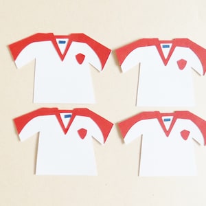 Fußball Shirts Papiermodell Verzierungen Sport Scrapbooking Ephemera Fußball Kartenherstellung Topper Akzente Dekorationen Bastelbedarf