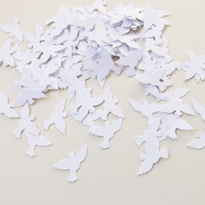 White Doves Paper Craft Embellishments Confetti Birds Scrapbooking Ephemera Card Making Toppers Party Decorations Craft Supplies image 2