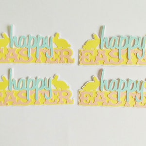 Adornos de papel con frases de Pascua, scrapbooking, efímeras, tarjetas, adornos, suministros para manualidades con tarjetas