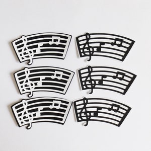 Muziek Vellen Notities Papercraft Versieringen Muzikale Scrapbooking Tijdelijke Kaarten Maken Toppers Dagboek Decoraties Kaart Ambachtelijke Benodigdheden
