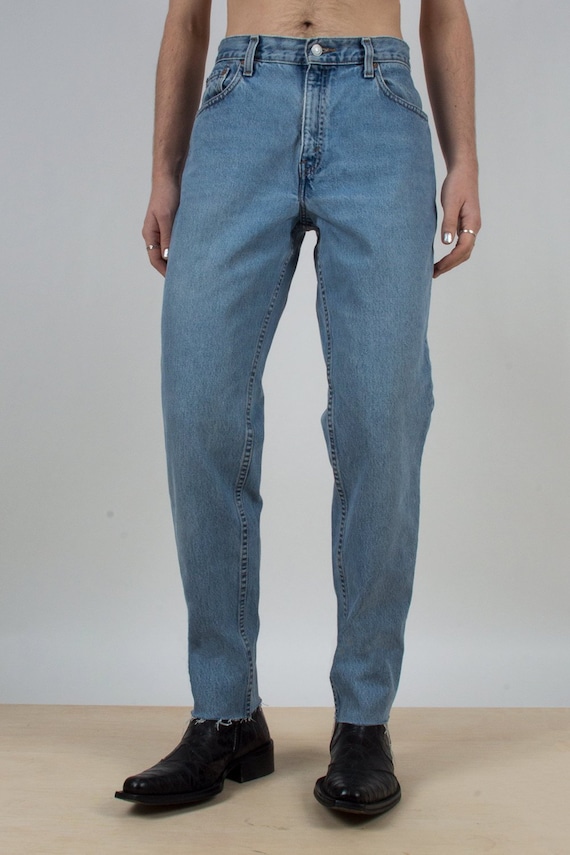 raw edge jeans
