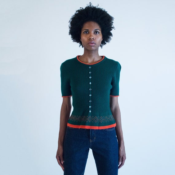 Vintage Short Sleeve Sweater