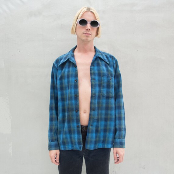 Vintage Distressed Pendleton Wool Flannel Shirt