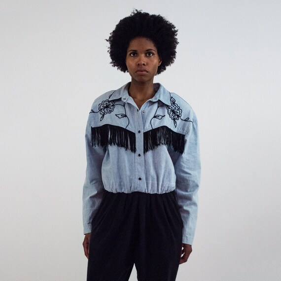 Vintage Western Denim Jumpsuit