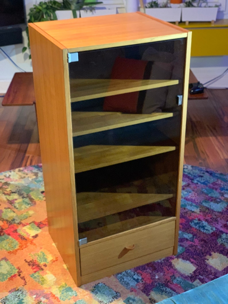 Teak Stereo with Lift Up Top for Turntable Access Etsy