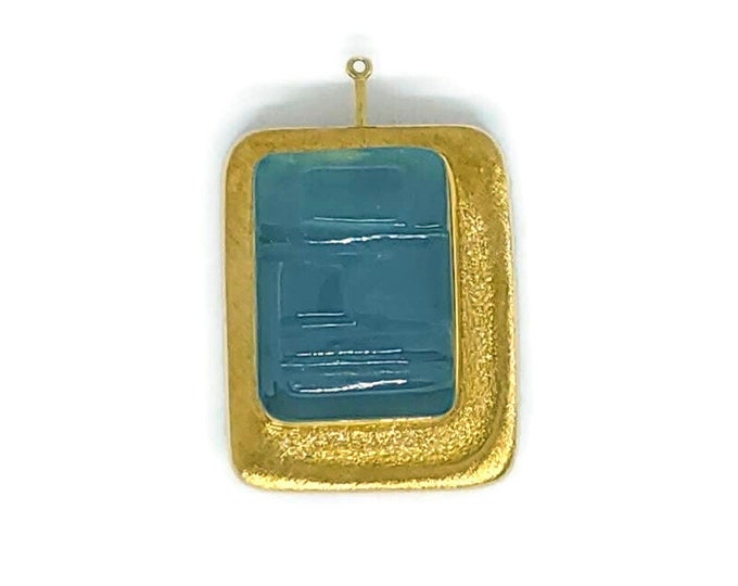 Burle Marx 18 Karat Gold Free Form 'Forma Livre' Aquamarine Pendant/Brooch