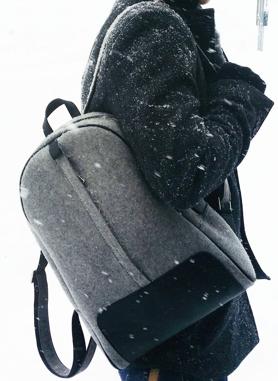 wool felt backpack