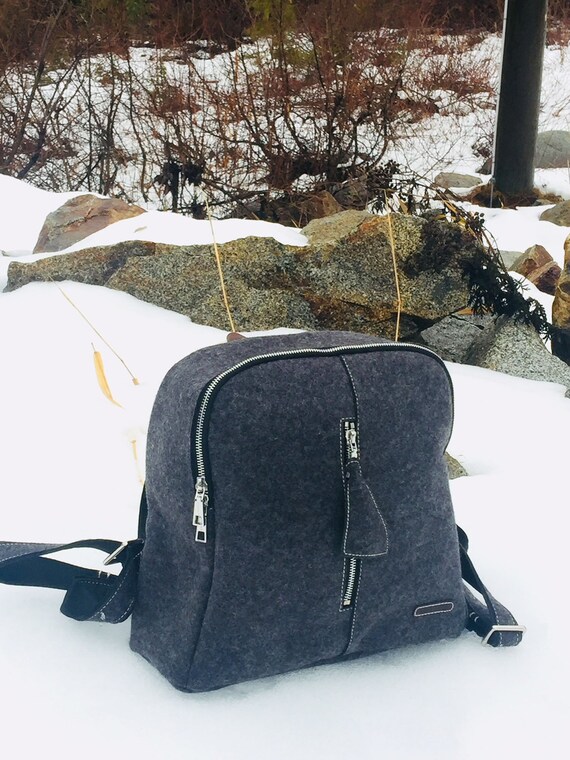 wool felt backpack