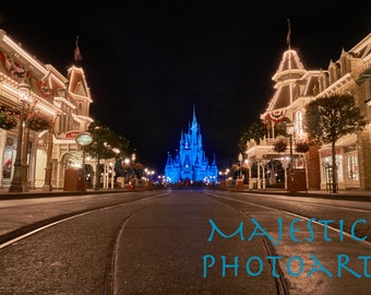 Cinderella Castle Empty Main Street- Instant Digital Download