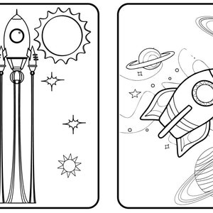 Space Coloring Book 20 Pages 1st Edition - Etsy