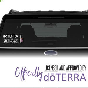 doTERRA Custom Vehicle Decal With Bottle Image - doTERRA Licensed and Approved!