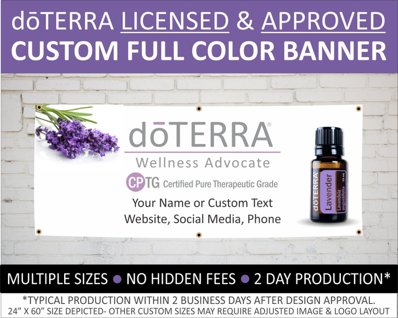 Doterra CUSTOM Full Color Banner Multiple Size Options - Etsy
