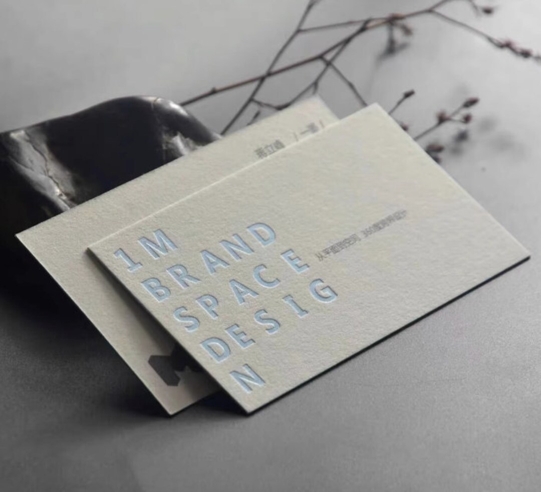 Letter Press Business Card Design and Print Business Card Etsy