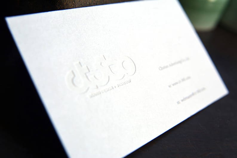 Minimal and stylish Deboss Business Card Design and Print Business Card with deboss