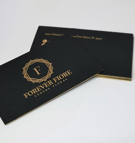 Business & Calling Cards Paper Business Card with rose gold foil ...