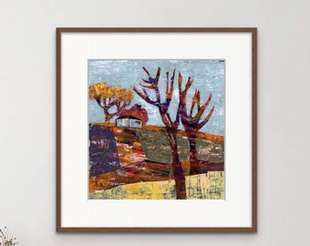 ISRAELI LANDSCAPE painting,high quality prints,contemporary art,israeli art,colorful acrylic painting,modern wall art design by Osshaart