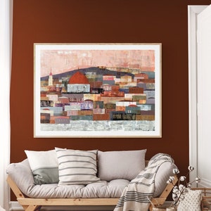 JERUSALEM ANSICHT, Jejuda, Kunst, Druck von Original-Gemälde, Moderne Kunst von Osshaart