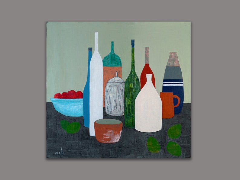 Botellas Modernas Impresiones De Alta Calidad Arte Etsy