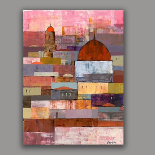 JERUSALEM /colorful /judaica Wall Art/ Jewish Modern Art/ Etsy