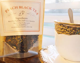 Seasonal Southern Peach Black Tea | Sweet Fruity Loose Leaf Blend (Hot or Iced)