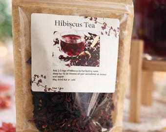 Hibiscus Dried Flowers Tea |Looseleaf Herbal Teanetwt2oz