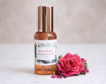 Bruma facial de agua de rosas – Hidratante/Tonificante/100 % natural